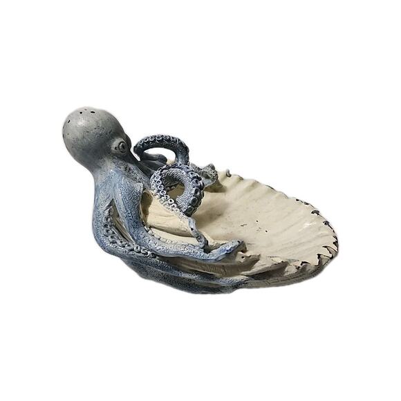 Distressed Octopus Clamshell Decorative Bowl - Picture 5 of 7